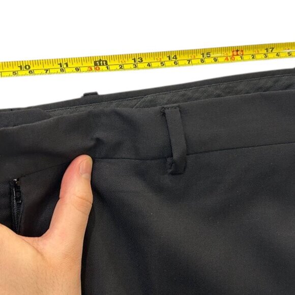 Yves Saint Laurent Dress Pants Mens Black Solid Classic Pleat Front Trousers - Picture 9 of 9